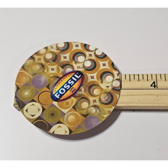 Authentic Fossil 2003 Collectible Round Playing Cards Complete w Tin NO JOKERS - Picture 9 of 9